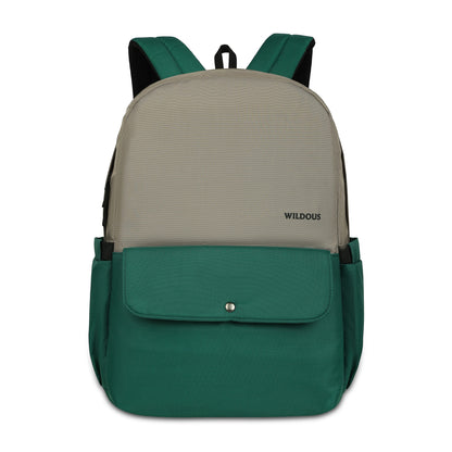Wildous Axel Laptop Backpack – 15.6 Inch | Green & Grey