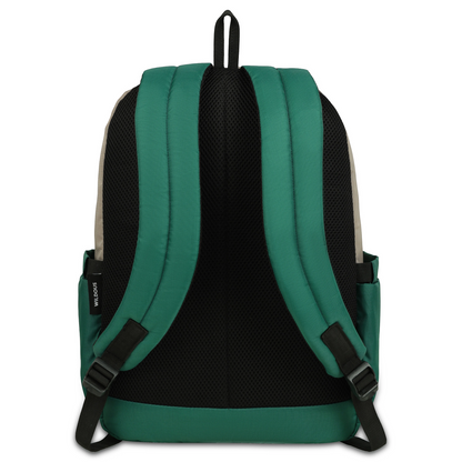 Wildous Axel Laptop Backpack – 15.6 Inch | Green & Grey